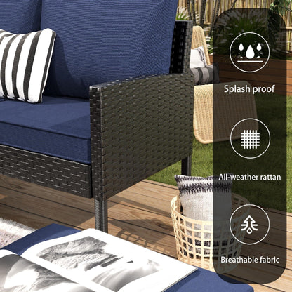 Elegant 7-Piece Outdoor Furniture Set with Waterproof Cushions