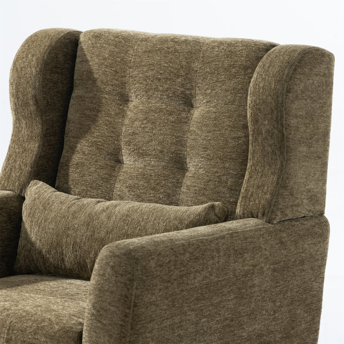 Modern Olive Green Chenille Accent Chair