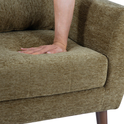 Modern Olive Green Chenille Accent Chair