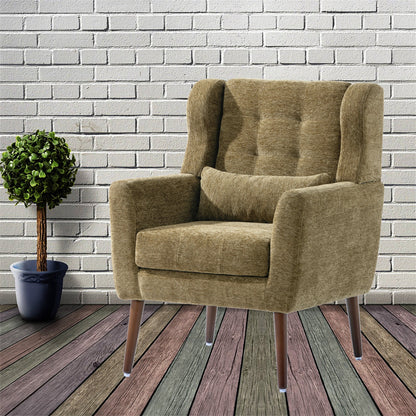 Modern Olive Green Chenille Accent Chair