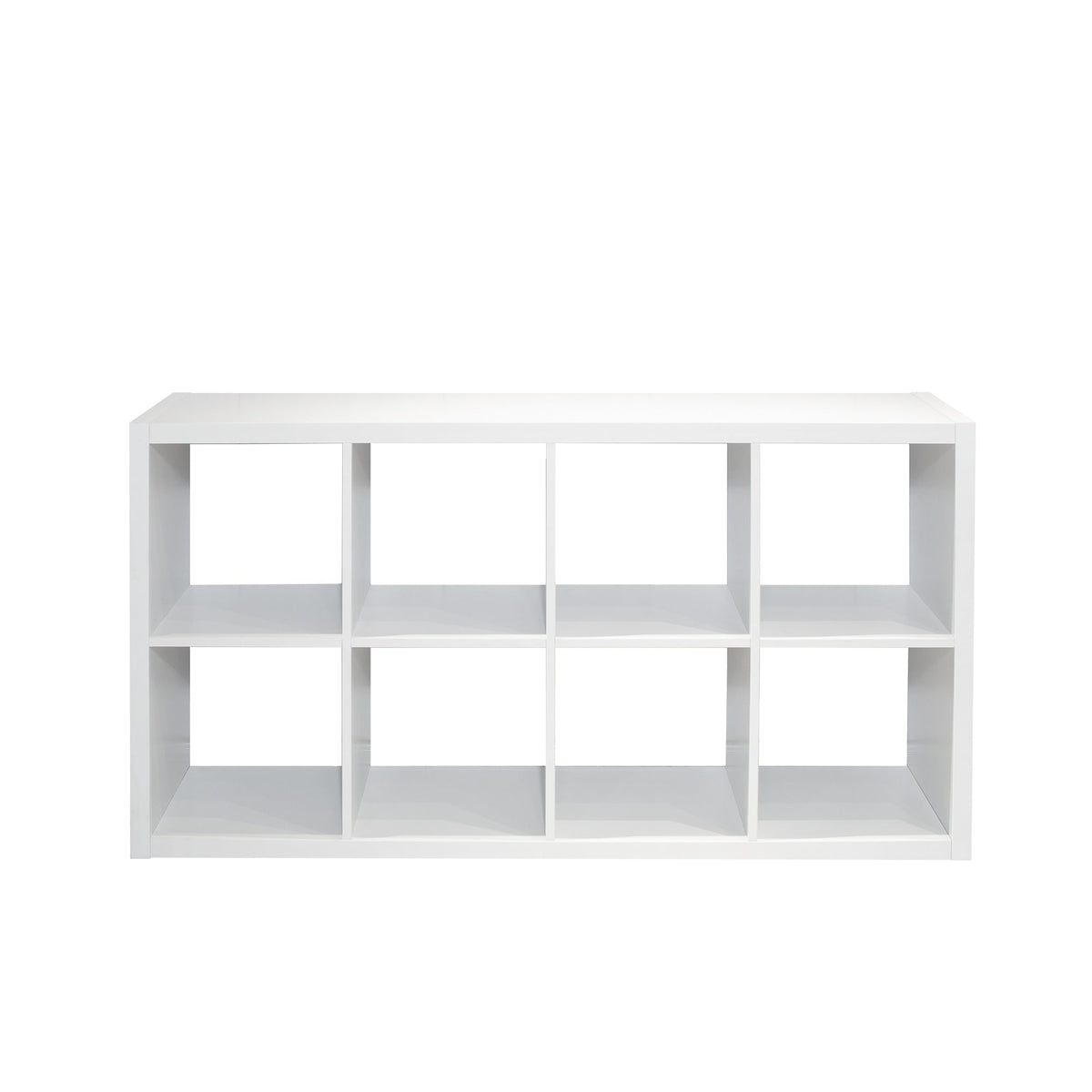 8-Cube Bookcase Organizer with Open Back Shelves