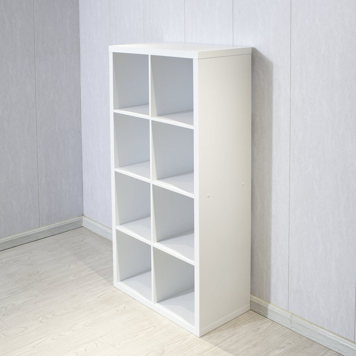 8-Cube Bookcase Organizer with Open Back Shelves