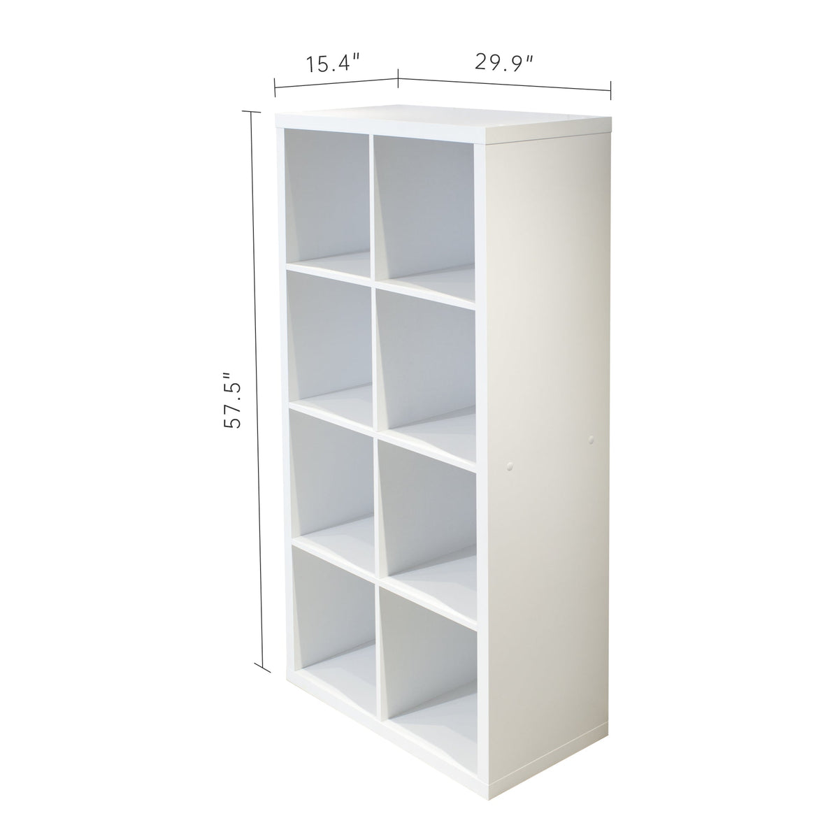 8-Cube Bookcase Organizer with Open Back Shelves