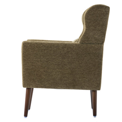 Modern Olive Green Chenille Accent Chair