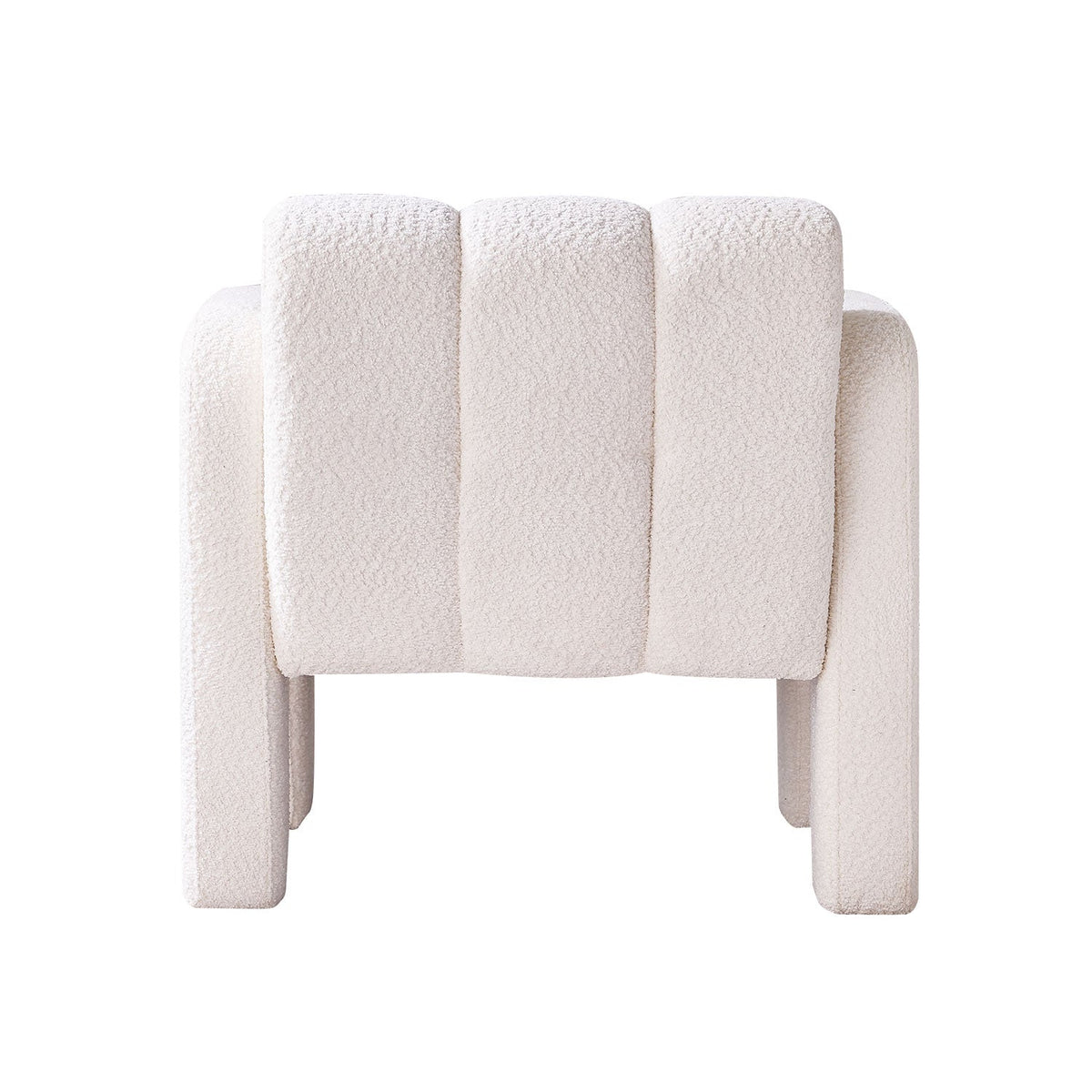 Modern Boucle Accent Chair – Low Profile, Wide Seat