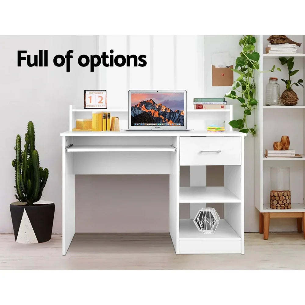 Artiss Office Computer Desk with Storage - White