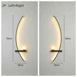 Modern LED Wall Lamp – Minimalist Art Design for Bedroom, Living Room, and Bathroom, Gold/Black