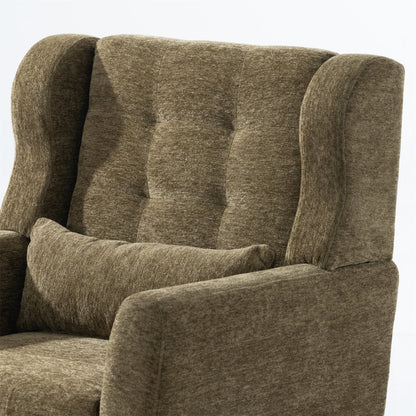 Modern Olive Green Chenille Accent Chair