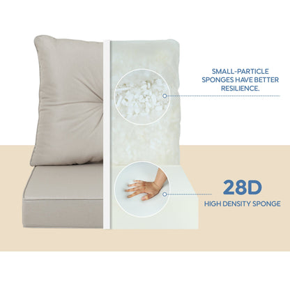 Outdoor Deep Seat Cushions for Patio Furniture Waterproof Set