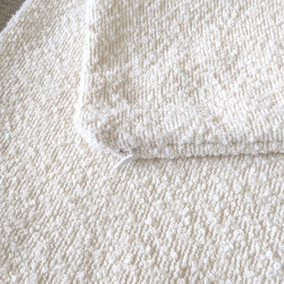Natural White Bouclé Poäng Slipcovers – Compatible with IKEA Poäng Chair & Footstool