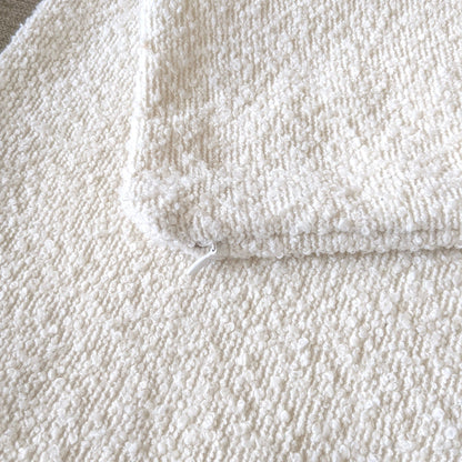 Natural White Bouclé Poäng Slipcovers – Compatible with IKEA Poäng Chair & Footstool